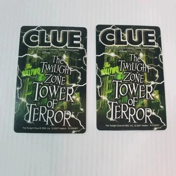 2 Replacement Cast Cards (Minnie Mouse, Donald Duck) Disney Clue Tower Of Terror - Picture 2 of 2